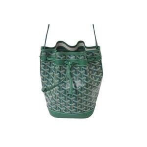 Goyard Flot green leather bag bucket shoulder